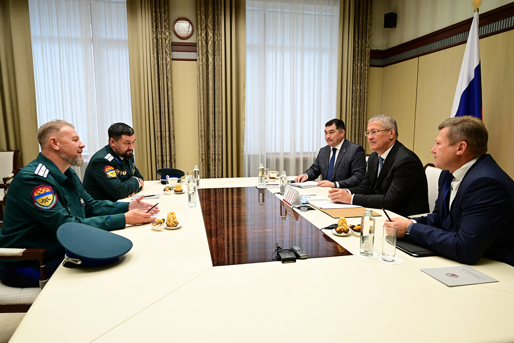 Встреча с атаманом Оренбургского войскового казачьего общества Игорем Цыгановым