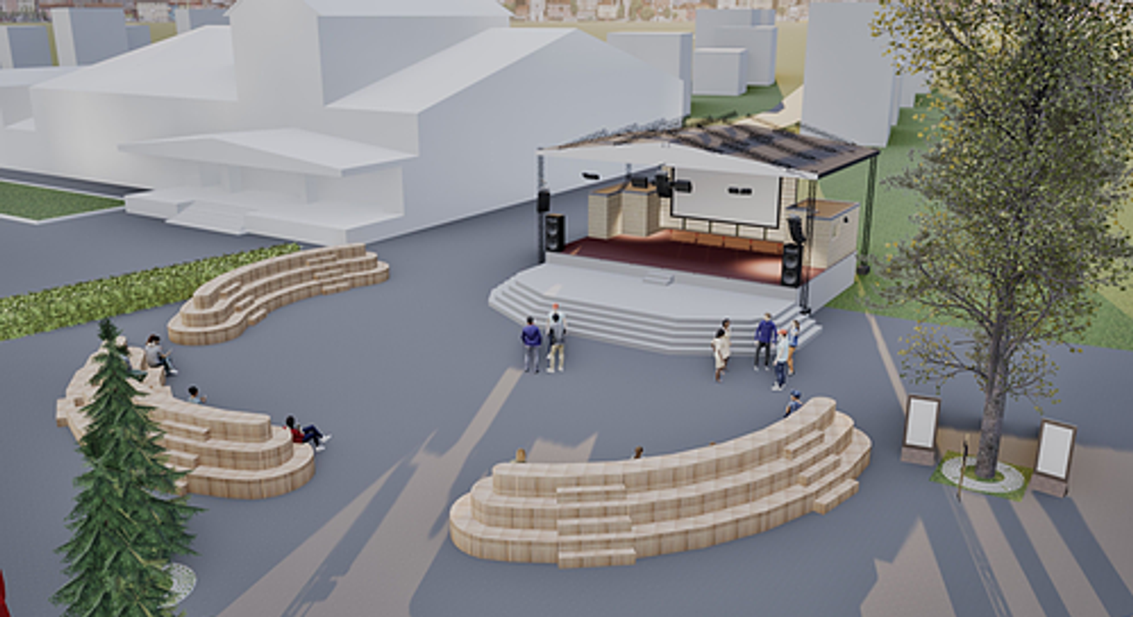 В Шаранском районе продолжается масштабное благоустройство центральной площади