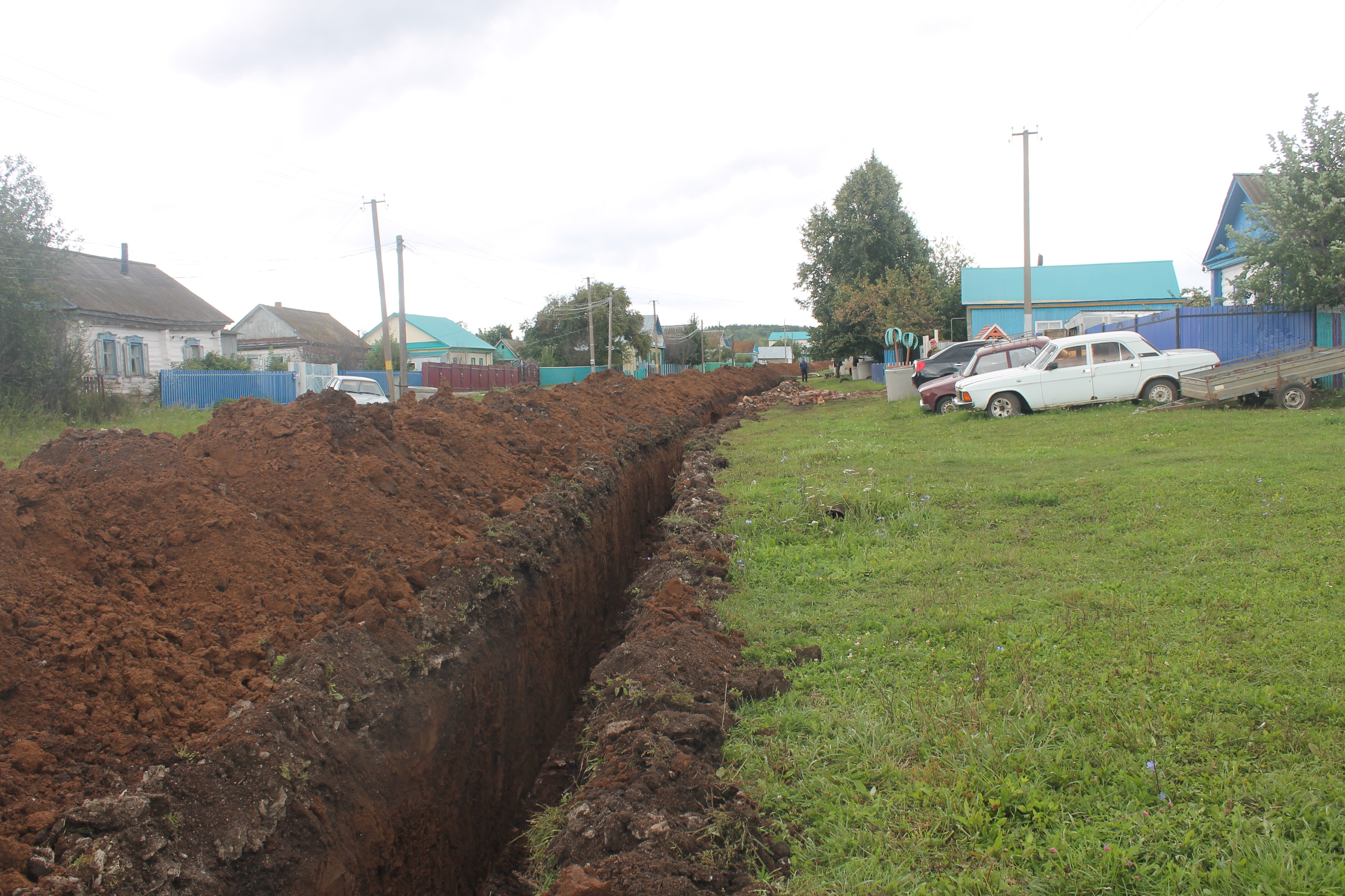 Заменили водопроводные трубы