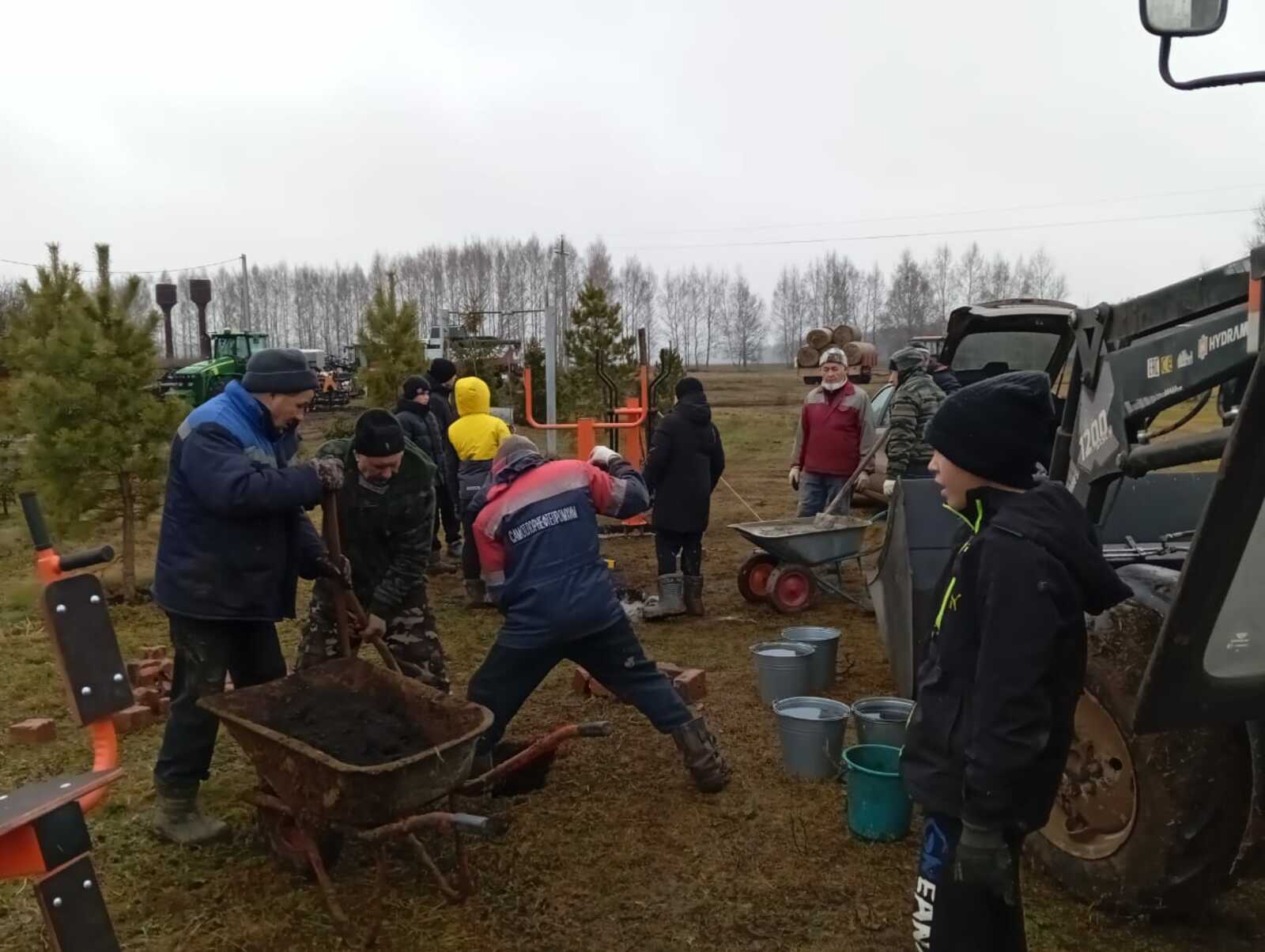В деревне Новый Тамьян - спортивный уголок